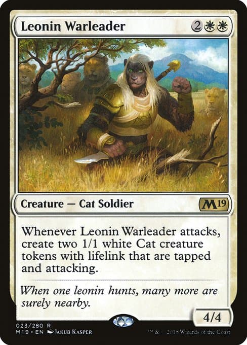 Leonin Warleader 2018 Magic: The Gathering Core Set 2019