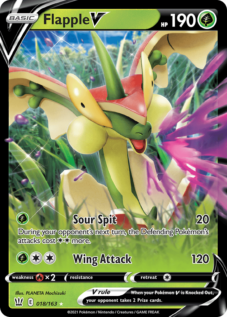 Flapple V 2021 Pokemon Chinese Start Deck 100