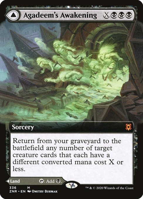 Agadeem's Awakening & Agadeem, the Undercrypt 2020 Magic: The Gathering Zendikar Rising Extended Art