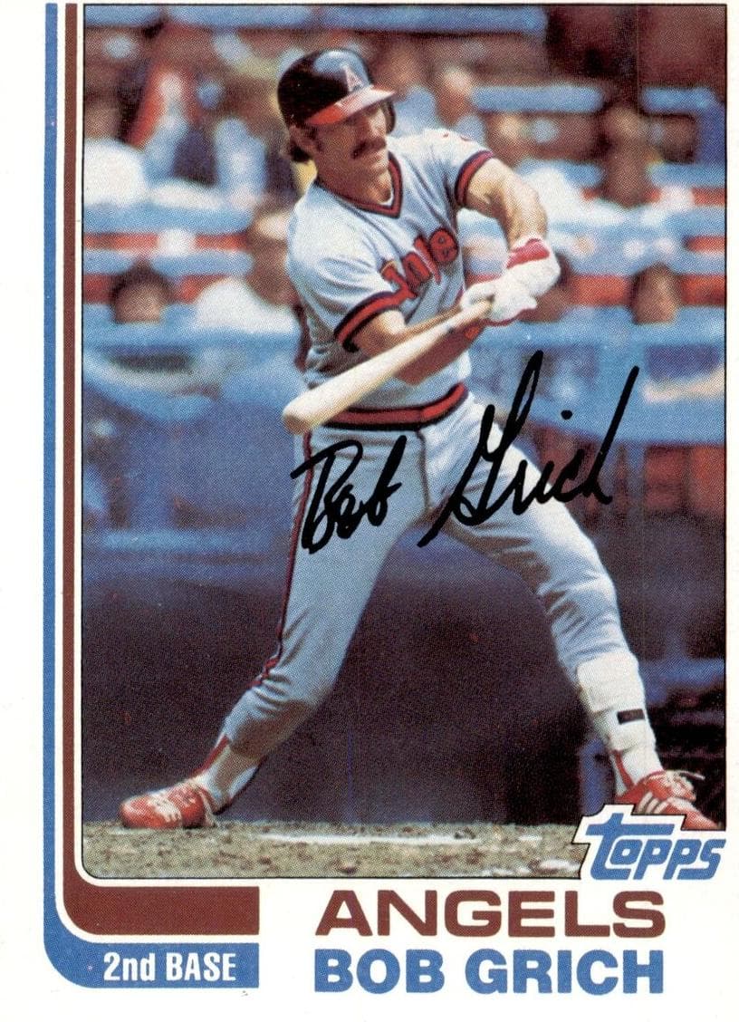 Bob Grich 1982 topps