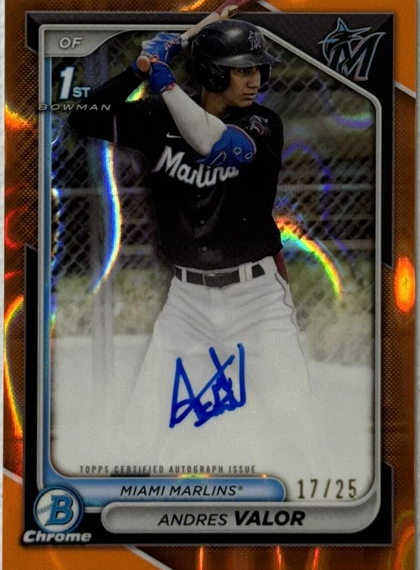 Andres Valor trading card