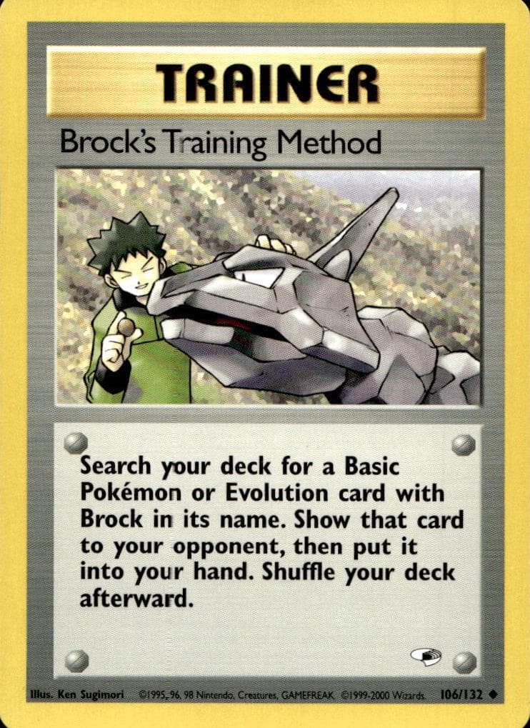 Brock's Training Method trading card