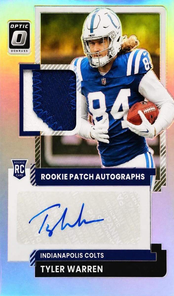Tyler Warren 2025 panini Donruss Optic