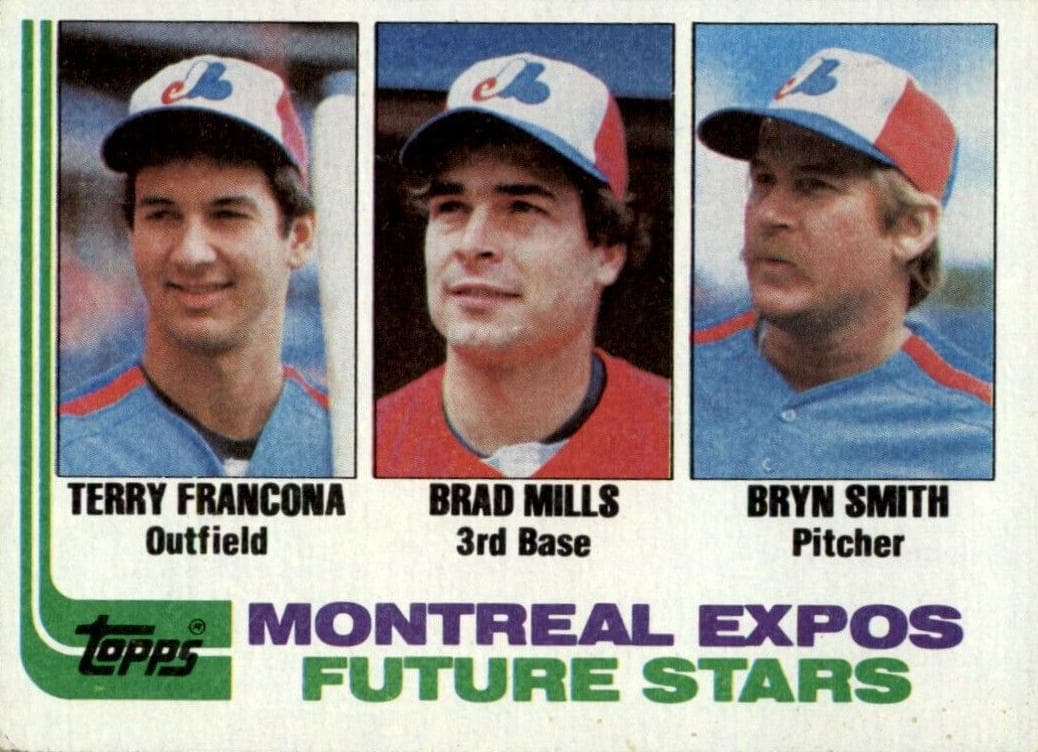 Expos Future Stars (Terry Francona / Brad Mills / Bryn Smith) 1982 topps