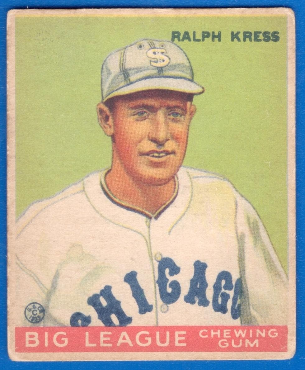 Ralph Kress 1933 unknown Goudey