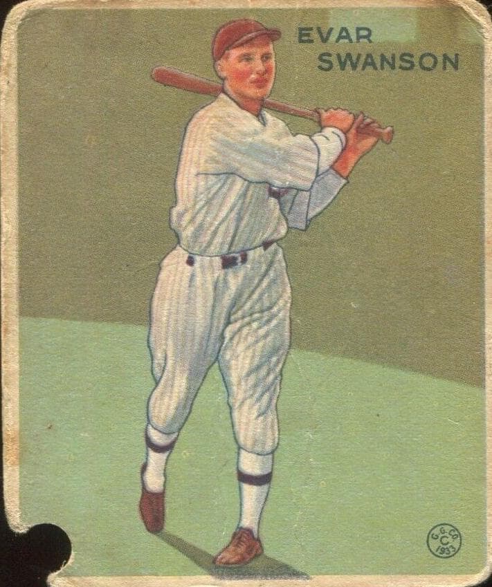 Evar Swanson 1933 unknown Goudey