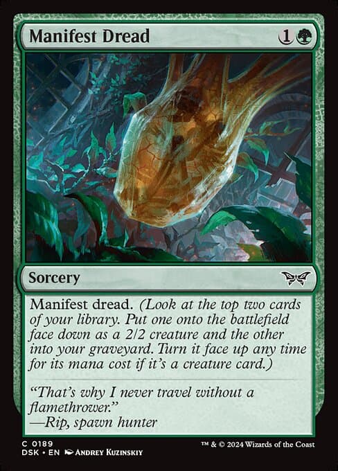 Manifest Dread 2024 Magic: The Gathering Duskmourn: House of Horror