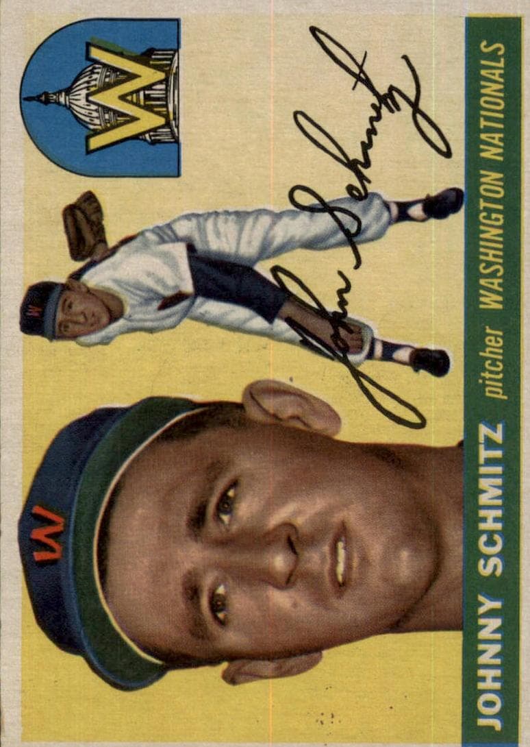 Johnny Schmitz 1955 topps Topps