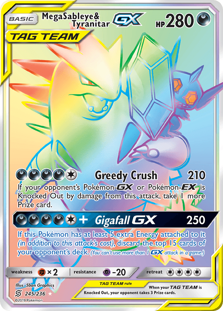 Mega Sableye & Tyranitar GX #245