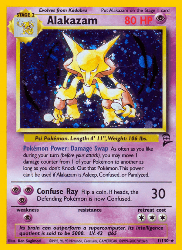 Alakazam 2000 Pokemon Base Set 2