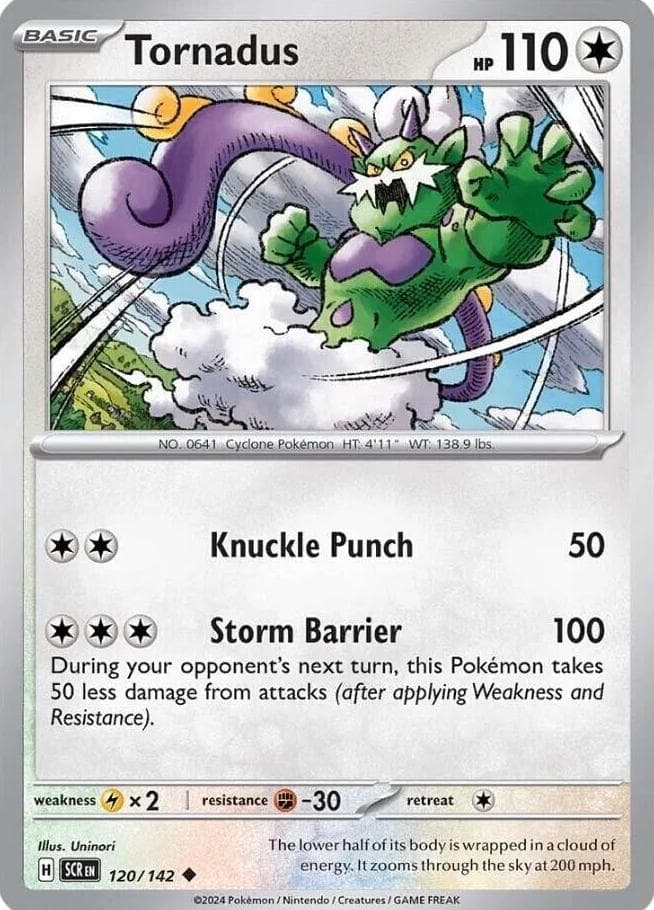 Tornadus trading card