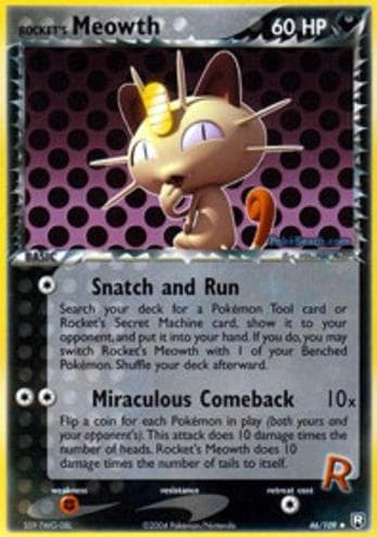 Rocket's Meowth trading card