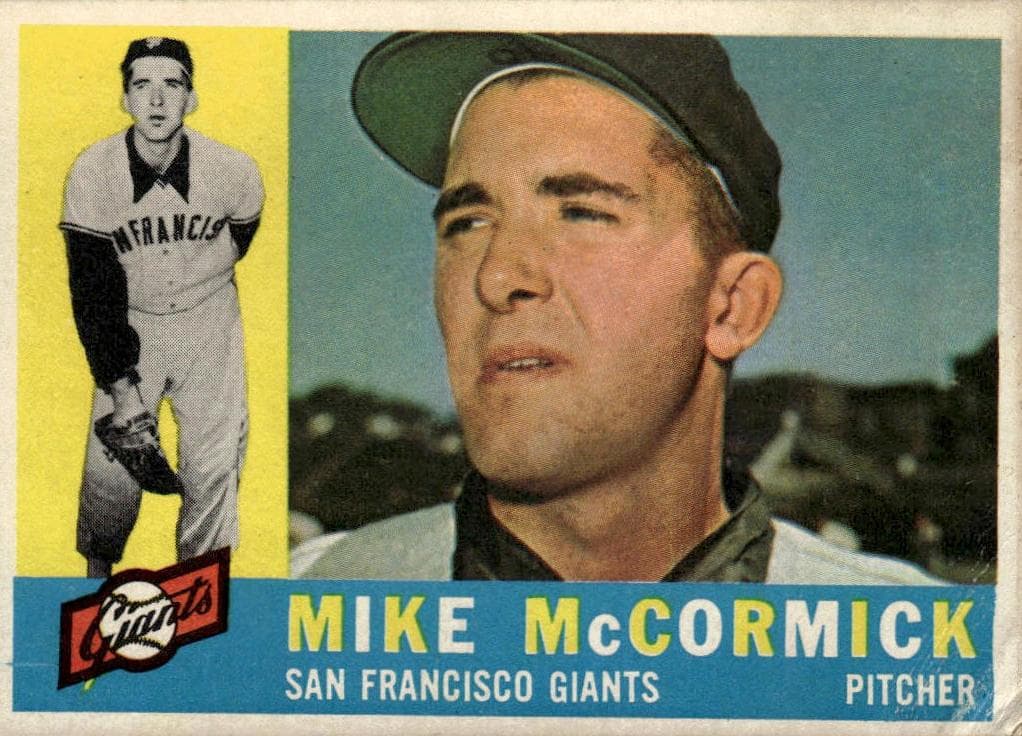Mike McCormick 1960 topps Topps