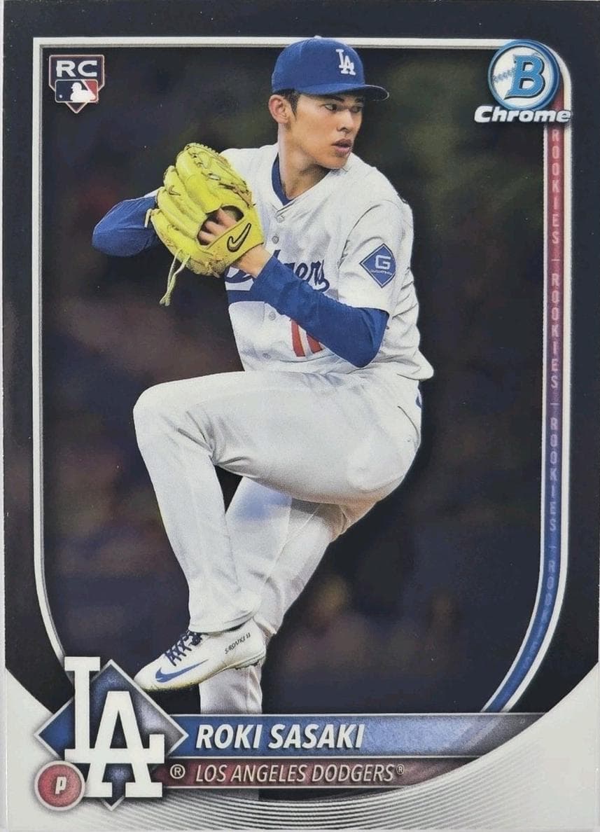 Roki Sasaki 2025 Bowman Chrome rookie card