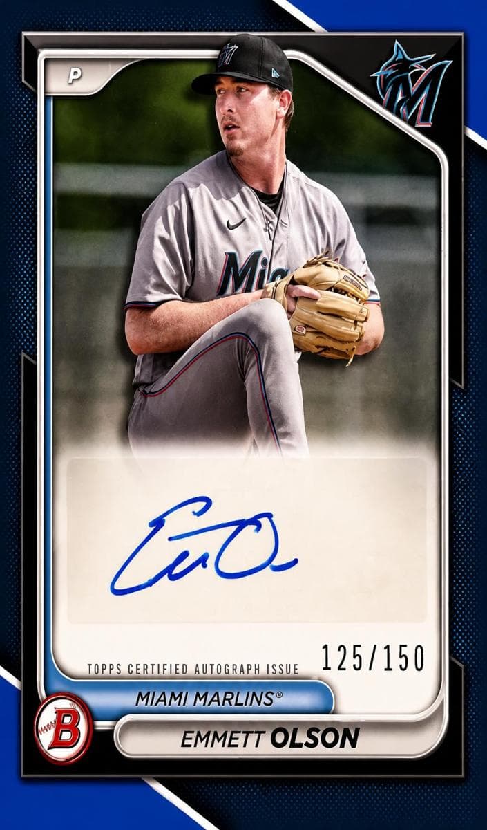Emmett Olson trading card