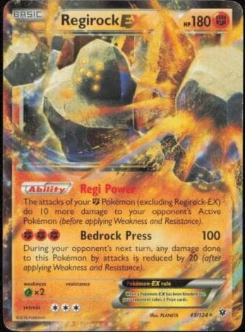 Regirock ex trading card