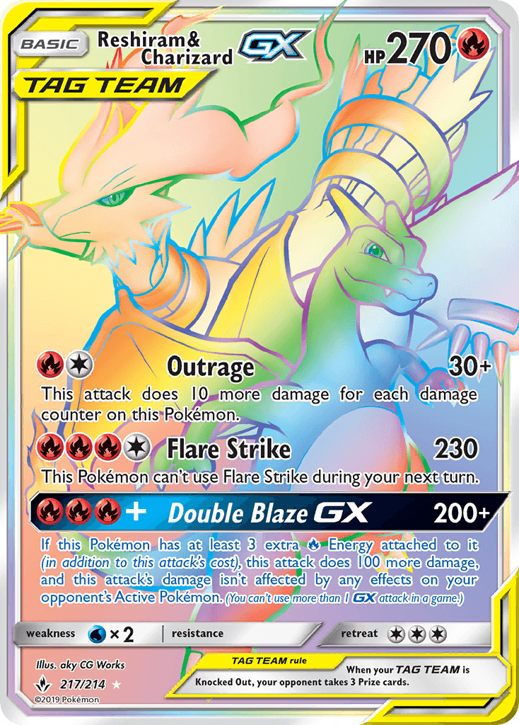 Reshiram & Charizard GX #217