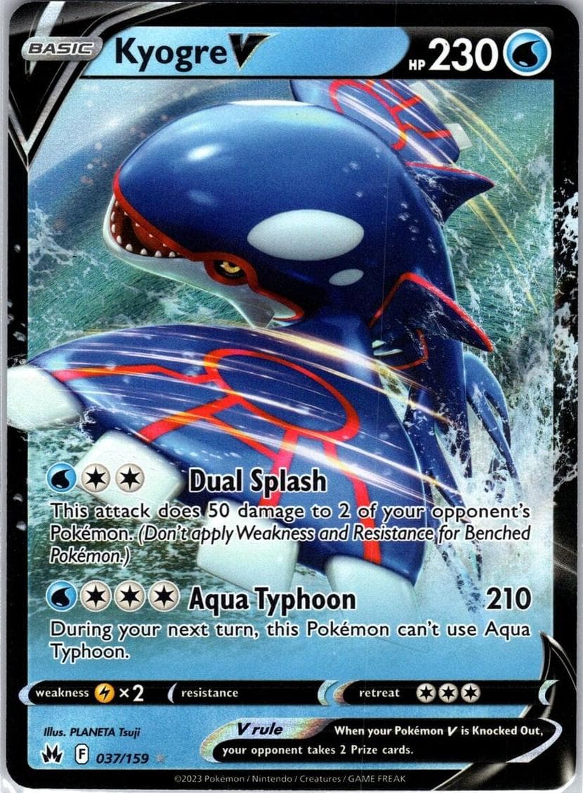 Kyogre V trading card
