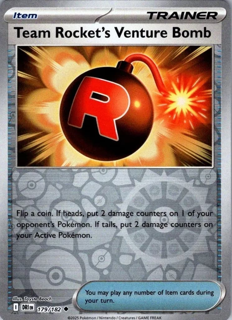 Team Rocket's Venture Bomb trading card