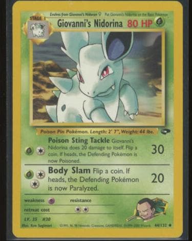 Giovanni's Nidorina trading card