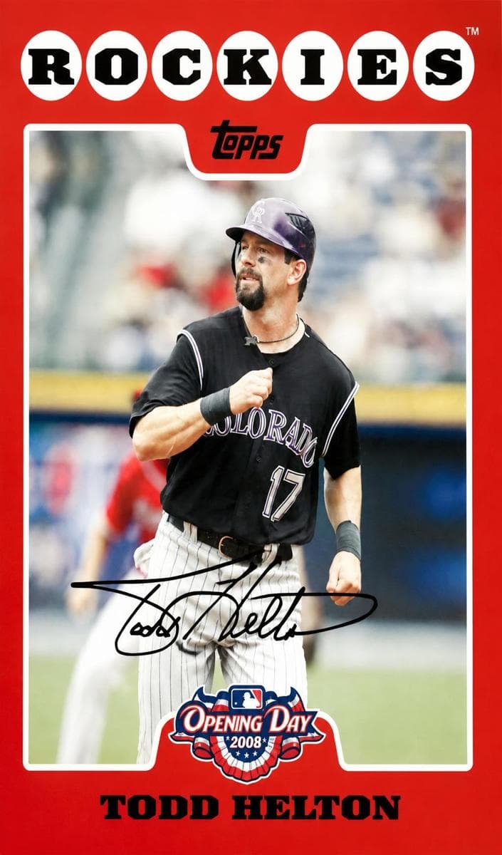 Todd Helton 2008 topps Opening Day