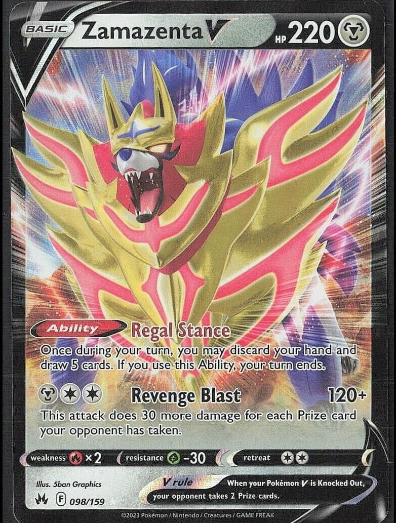 Zamazenta V trading card