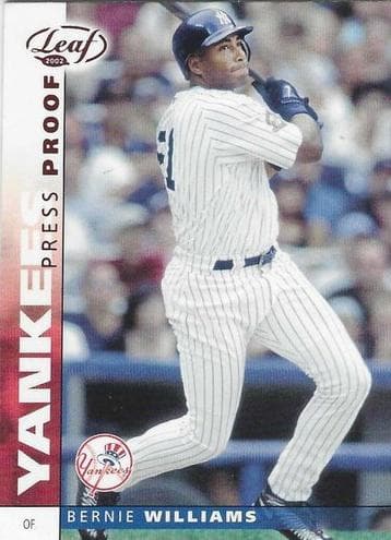 Bernie Williams 2002 leaf Leaf