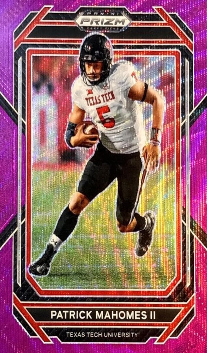 Patrick Mahomes II 2023 panini Prizm Draft Picks Football Purple Wave