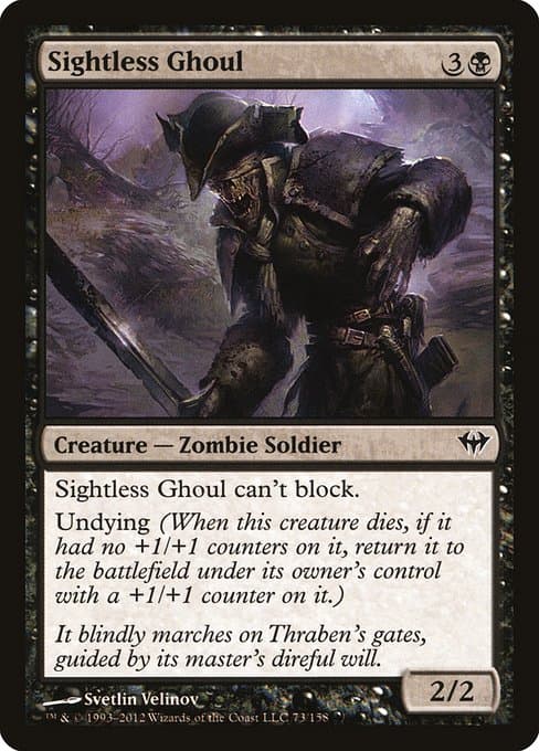Sightless Ghoul 2012 Magic: The Gathering Dark Ascension
