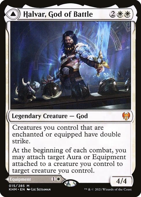 Halvar, God of Battle & Sword of the Realms 2021 Magic: The Gathering Kaldheim