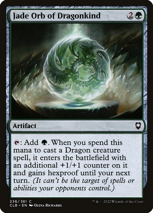 Jade Orb of Dragonkind 2022 Magic: The Gathering Commander Legends: Battle for Baldur's Gate