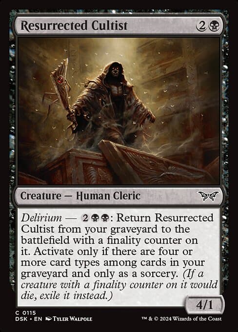 Resurrected Cultist 2024 Magic: The Gathering Duskmourn: House of Horror