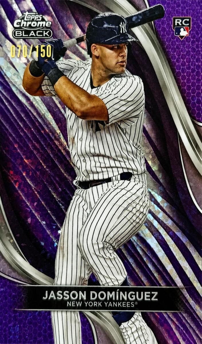 Jasson Domínguez 2024 Topps Chrome Black rookie card