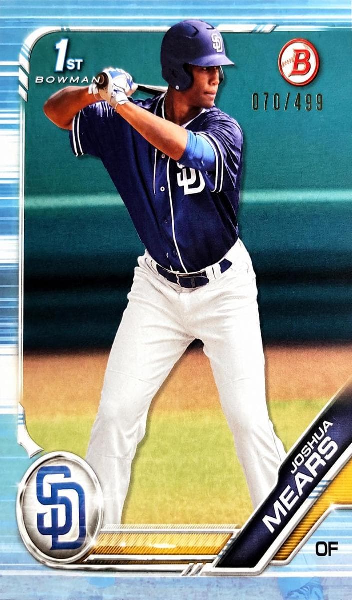 Joshua Mears 2019 bowman Bowman Draft