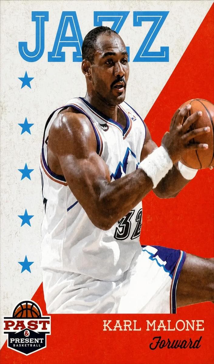 Karl Malone 2011 panini Past & Present