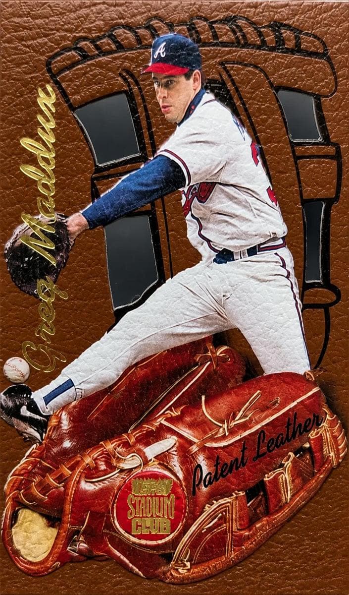 Greg Maddux 1997 topps Stadium Club Patent Leather Baseball Members Only