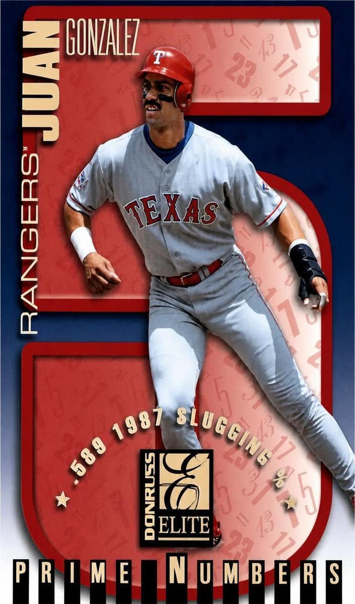 Juan Gonzalez 1998 panini