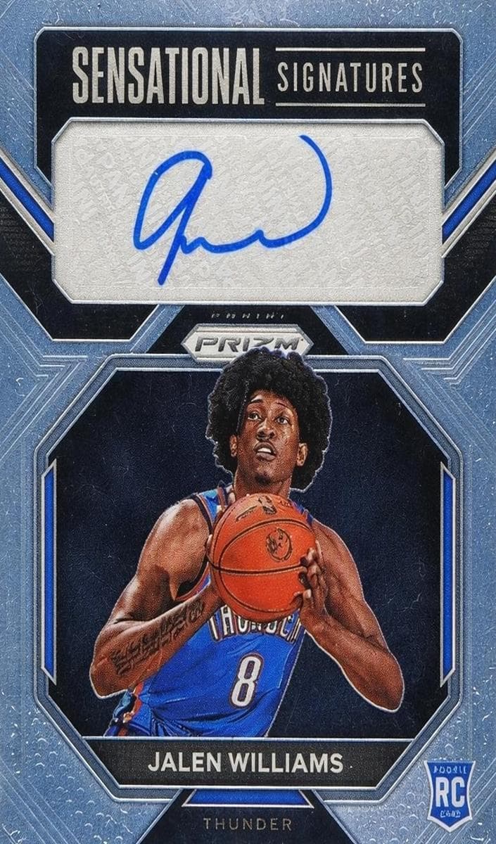 Jalen Williams 2022 Panini Prizm auto card
