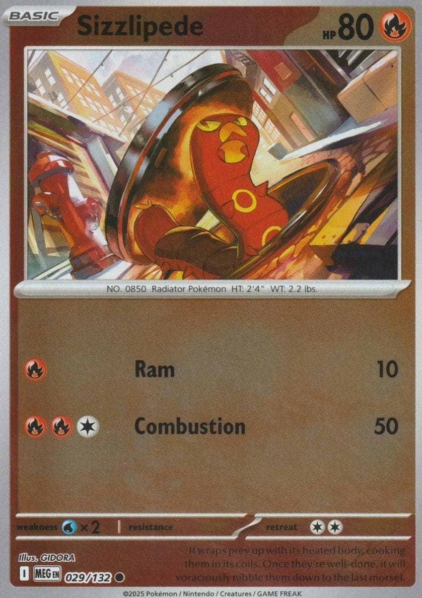 Sizzlipede trading card