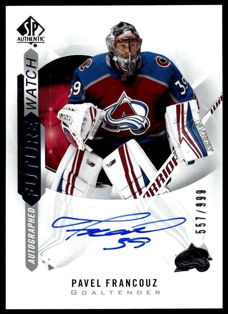 Pavel Francouz 2020 SP Authentic auto card