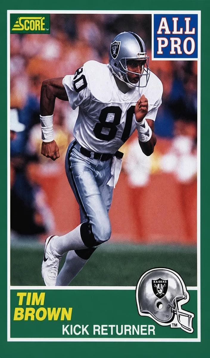 Tim Brown 1989 panini Score