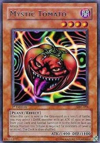 Mystic Tomato 2002 Yu-Gi-Oh! Magic Ruler Misprint