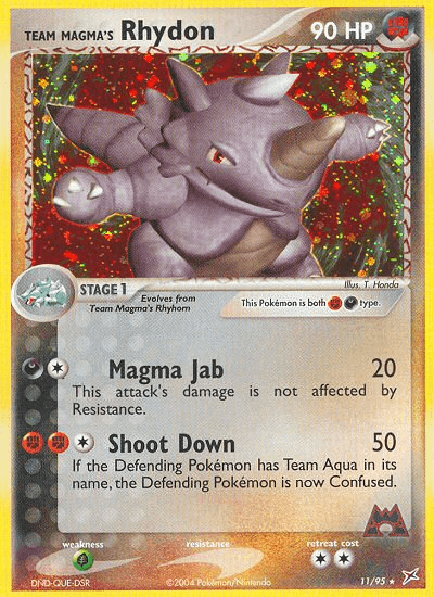 Team Magma's Rhydon 2003 Pokemon Japanese Magma VS Aqua: Two Ambitions