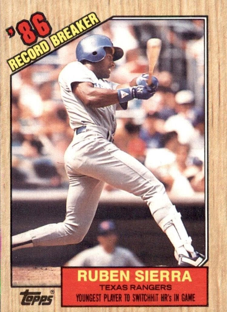 Ruben Sierra 1987 topps