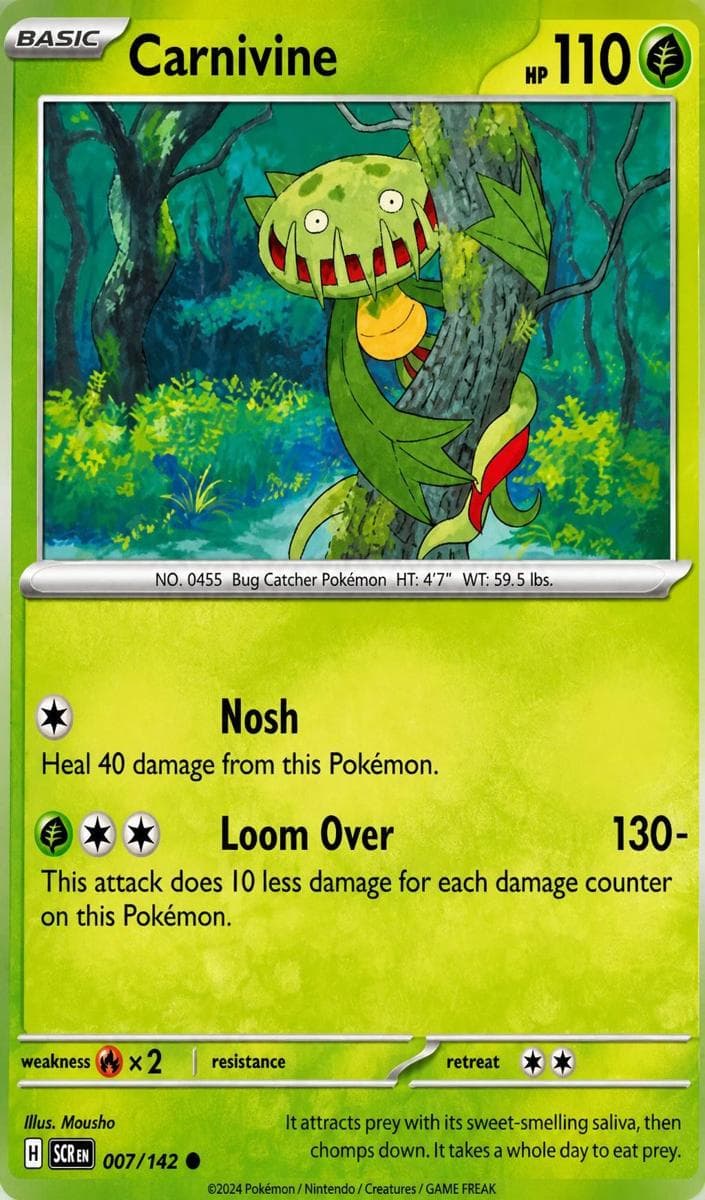 Carnivine trading card
