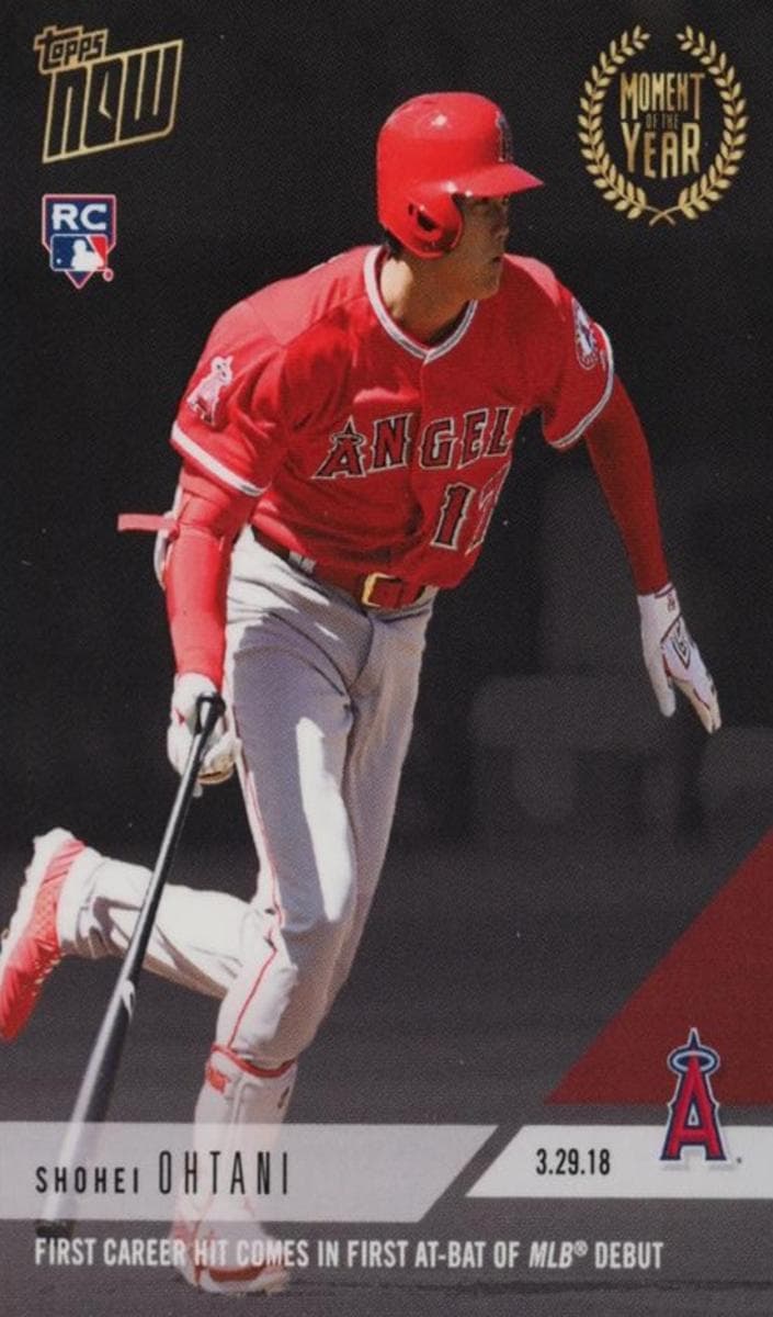 Shohei Ohtani 2018 topps Now Moment Of The Year