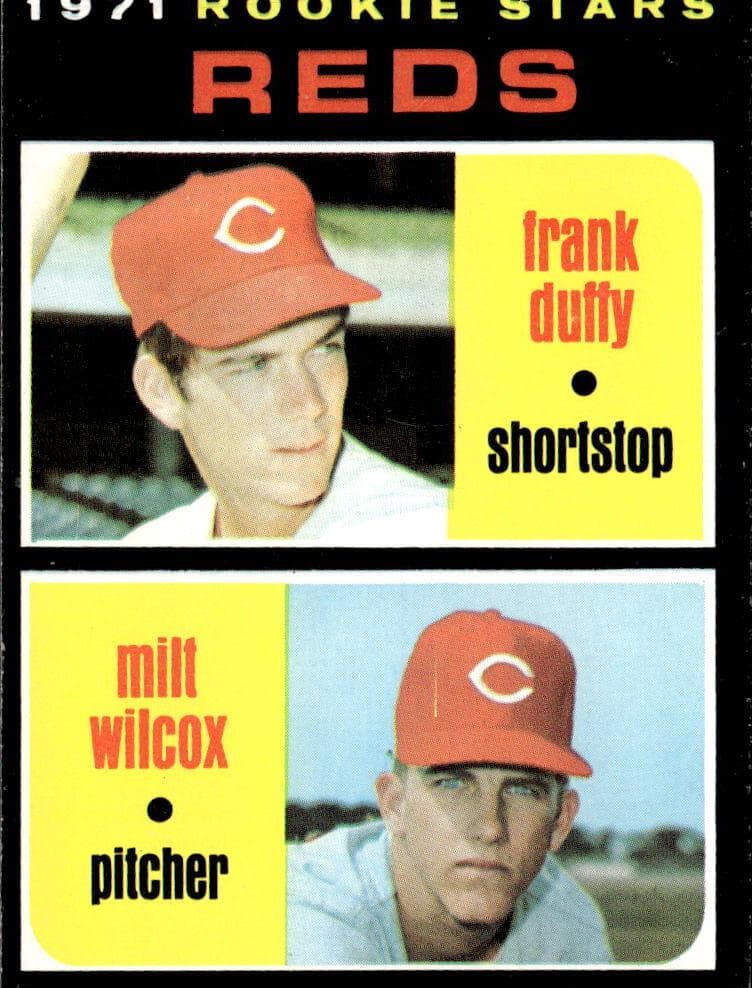 Reds 1971 Rookie Stars (Frank Duffy / Milt Wilcox) 1971 topps Topps