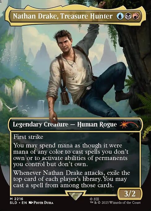 Nathan Drake, Treasure Hunter 2019 Magic: The Gathering Secret Lair Drop Rainbow Foil