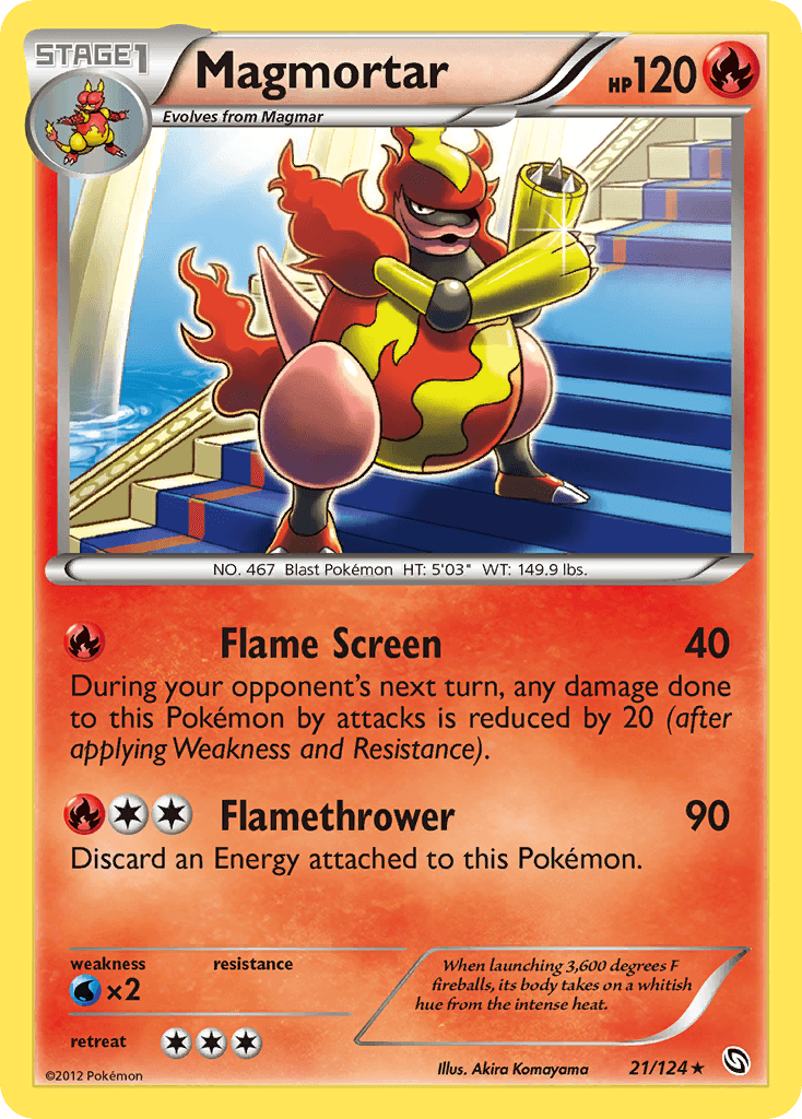 Magmortar 2012 Pokemon Dragons Exalted Reverse Holo