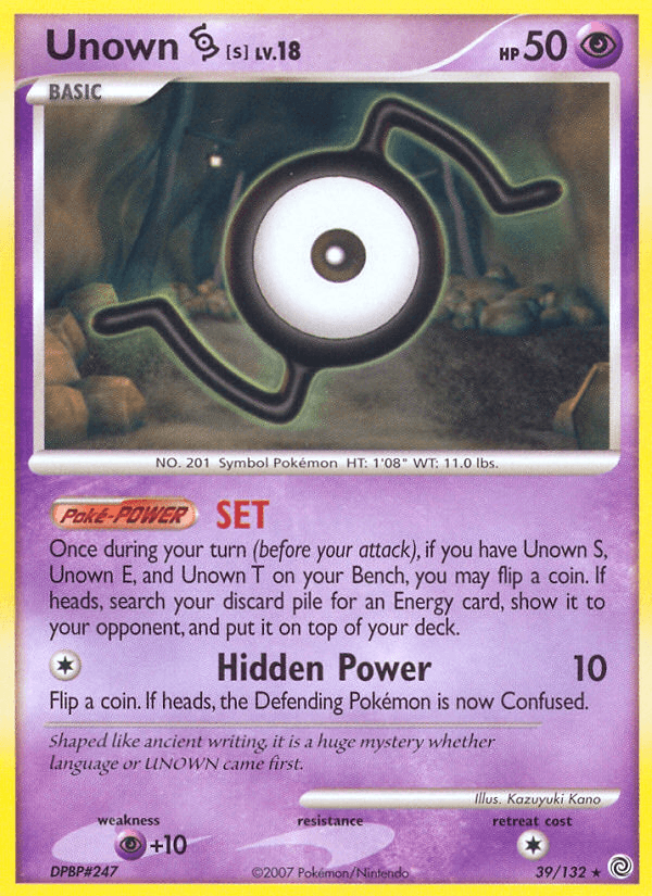 Unown S 2007 Pokemon
